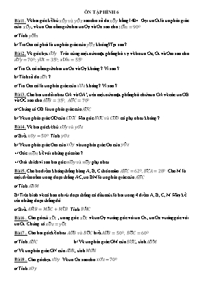 Bài tập ôn tập Hình học Khối 6